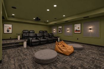 Movie theater with surround sound